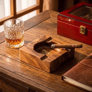 Cenicero de Cigarros Cuadrado de Madera Maciza de Lujo, Cenicero Decorativo Hecho a Mano, Porta Cenizas Personalizado, Venta al Por Mayor Premium - Product Image 4