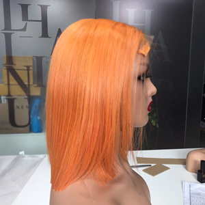 SDD Perruque vierge brute vietnamienne couleur personnalisée HD dentelle de soie transparente frontale sans colle 100% perruques de cheveux humains pour les femmes noires - Product Image 1