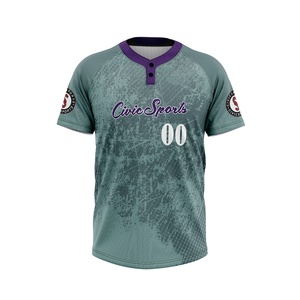 Bán Buôn Tùy Chỉnh Đội Thiết Kế Bóng Chày Jersey Hai Nút Trống - Product Image 1