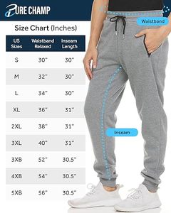 Men's Mid Waist Eco-Friendly Waterproof Fleece <b>Jogger</b> Pants with <b>Zip</b> <b>Pocket</b> Casual Sweatpants - Product Image 6
