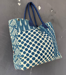 Traditional Vintage Kantha Cotton Shoulder <b>Bag</b>, Artisan Handstitched Patchwork Tote, Unique <b>Boho</b> Style Purse - Product Image 2