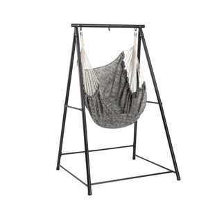 Support de chaise hamac moderne pour extérieur/camping avec chaise suspendue 112x113x180cm en tissu/ toile de coton - Product Image 2