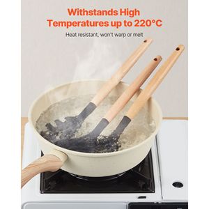 Ensemble de 50 ustensiles de cuisine en silicone, résistants à 428°F, avec support, gadgets et cuillères en bois pour la cuisine - Product Image 3