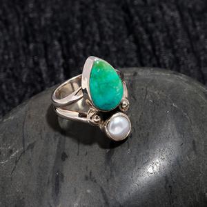 Authentic Design with <b>Turquoise</b> Stone Pear Cut Bezel Setting Gemstone Handcrafted Fine Jewelry Wedding Wholesale 925 Silver <b>Ring</b> - Product Image 2
