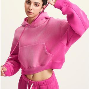 Sweat à capuche décontracté pour femme, grande taille, en tissu éponge polyester infroissable, motif uni, avec logo personnalisé, pour l'hiver, par transfert thermique - Product Image 3