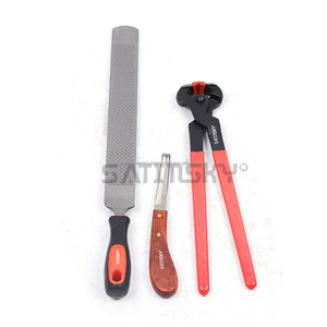 5-Piece Veterinary Instrument Set Groom Hoof Care Trim <b>Tool</b> <b>Kit</b> for Horse Hoof Nippers Trimming Shoe Rasp Hoof Knife Gloves - Product Image 5