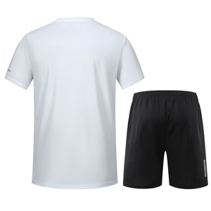 Custom Winter Hooded Solid <b>Jogging</b> <b>Suit</b> Two Piece Short Set 100% Cotton Blank T Shirt and Shorts for Men - Product Image 2
