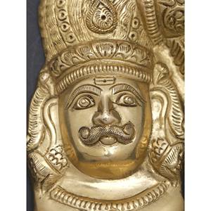 Petit masque mural 6 \ "Madurai Veeran fabriqué à la main en laiton - Product Image 3