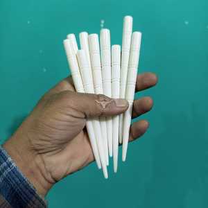 Cuchillo de bolsillo hecho a mano con hueso de búfalo blanco y mango de madera a precio económico. - Product Image 2