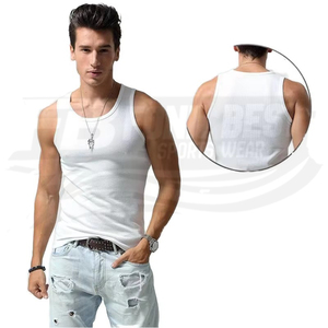 Nouveaux débardeurs sans manches pour hommes, pour la course à pied et les sports, respirants, 100% coton, écologiques, avec impression personnalisée - Product Image 4