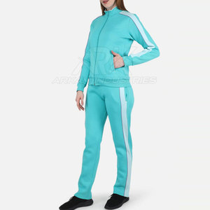 Fabricant pakistanais, dernière collection de survêtements pour femmes en coton/polyester, couleur unie. - Product Image 3