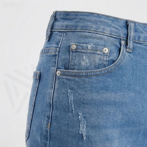 Minifalda de mezclilla de cintura alta para mujer con bolsillo, estilo casual - Product Image 5