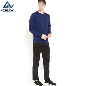 <b>Men</b> <b>Black</b> & Blue Solid Color Contrast Training Sport Wear Sweatsuit, Customized Logo Print Causal Wear <b>Men</b> Sweatsuit - Product Image 2