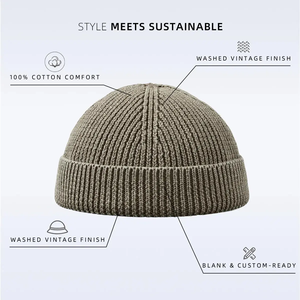 Gorro de Punto Verde Oliva para Hombre, con Logotipo Personalizado, Gorro de Invierno Cálido, Gorro de Punto Elástico Unisex al por Mayor - Product Image 3
