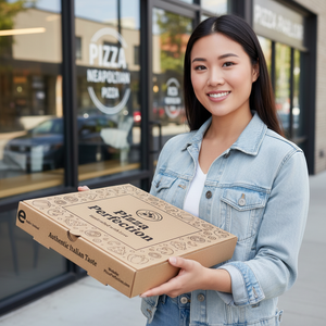 Caja de Pizza Personalizada con Impresión a Medida para Empaque de Comida Rápida, Caja de Entrega de Pizza para Restaurante y Cafetería - Product Image 4
