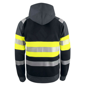 SPARKWELL <b>Men's</b> Hooded <b>Half</b>-<b>Zip</b> Windproof Knitted <b>Jacket</b> Raglan Sleeves Casual Winter Regular Fit 100% Polyester Black Yellow - Product Image 5