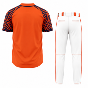 Ensemble d'uniformes de baseball personnalisés sublimés en gros – Maillot et pantalon de performance à boutons intégraux pour l'entraînement d'équipe – Vêtements de sport pour hommes et jeunes - Product Image 2