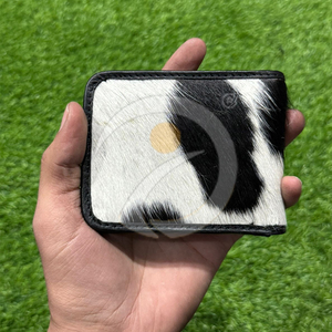 Premium Vintage Fur Cowhide <b>Wallet</b> Mens Handmade Leather Card <b>Holder</b> With Authentic Western Look Cowhide <b>Wallet</b> - Product Image 3