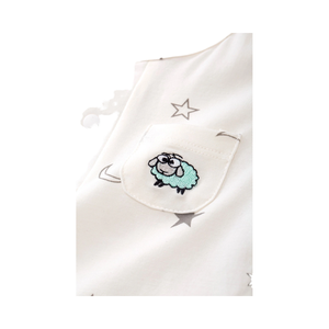 ODM ชุดบอดี้สูทสำหรับเด็กใส่ได้ทั้งชายและหญิงชุดรอมเปอร์น่ารักมีลายสีพื้นพร้อมกระดุมติดซิปผ้าถักสไตล์ลำลองสำหรับฤดูร้อน - Product Image 3