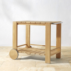 Chariot de bar en teck pour l'extérieur, pour la décoration de la maison et des hôtels, avec un design moderne et un matériau durable - Product Image 3