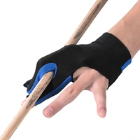 Guanti sportivi da biliardo personalizzati all'ingrosso Pad antiscivolo 3 dita stecca da biliardo guanti da tiro da biliardo per mano sinistra o destra