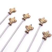 Luxe herbruikbare olijfprikkers van roestvrij staal, extra sterk, ovenbestendig, vaatwasmachinebestendig, voedselveilig, stijlvol baraccessoire, geschikt voor feestjes, keuken en chef-koks.