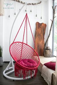 100% algodón hecho a mano bohemio columpio macramé arte multicolor Interior Exterior colgante decoración única columpio decoración del hogar - Product Image 4