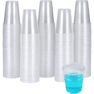 300-Piece Disposable Clear <b>Plastic</b> <b>Cups</b> Small Espresso Tumblers for Drinking Tasting Bathroom Mouthwash <b>Cups</b> Fosted Design - Product Image 1