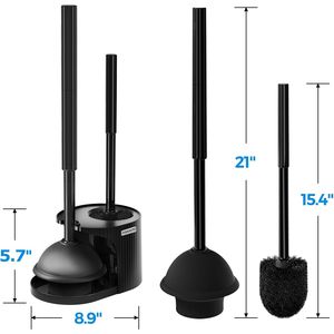 Set 2-in-1 Spazzola e Sturalavandini con Manico, Strumenti per la Pulizia del Bagno - Product Image 2
