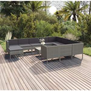 Ensemble de salon de jardin gris - Product Image 1