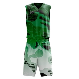 Ensemble d'uniformes de basketball personnalisés professionnels à séchage rapide, antibactériens, unisexes, respirants, en jersey lavé, avec option grandes tailles - Product Image 1