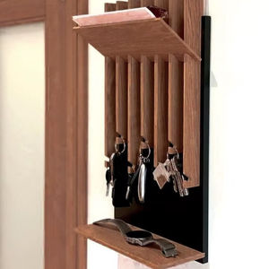 Porta Llaves Decorativo de Pared Rústico de Madera y Metal para el Hogar, con Ganchos para Colgar en la Pared - Product Image 1