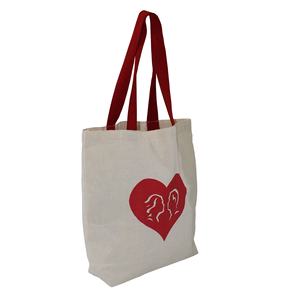 ถุงช้อปปิ้งแบบใช้ซ้ำได้ พิมพ์ลายสีเดียวตามสั่ง ด้ามจับผ้าฝ้าย 8 ออนซ์ ถุงผ้าแคนวาสธรรมชาติสำหรับวันวาเลนไทน์ - Product Image 2