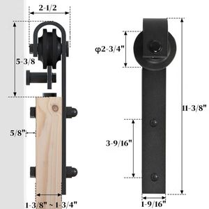 30 Pollici X 84 Pollici Porta scorrevole in legno massello di abete non rifinito da 5,5 piedi con kit hardware e maniglia a telaio a K, richiede rivestimento esterno per cucina - Product Image 2
