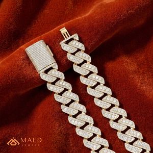 Gold Cuban Link Moissanite <b>Necklace</b> Luxury Hip Hop <b>Statement</b> Chain <b>Necklace</b> For Men Women Fashion Jewelry - Product Image 4