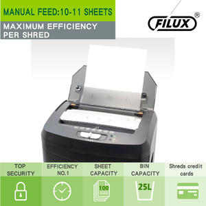 Trituradora de papel eléctrica de alimentación automática de 100 hojas con diseño de alta capacidad 23L Bin - Product Image 6