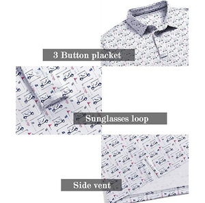 Camisetas de Polo de Golf para Hombre de Secado Rápido, con Logotipo Personalizado, de Poliéster y Algodón, que Absorben la Humedad - Product Image 3
