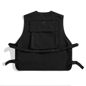 Chaleco Cargo de Verano para Hombre, Estilo Ropa de Trabajo, con Múltiples Bolsillos, Cierre de Cremallera, Fabricado en Lona - Product Image 2