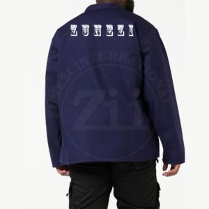 Veste de sécurité anti-chaleur pour homme ZUNEZI INTERNATIONAL, bleu marine, résistance à la chaleur 300-500°C, coupe régulière, niveau de protection respiratoire - Product Image 2