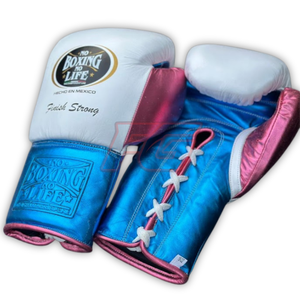 Custom <b>White</b> No Boxing No Life Boxing Gloves Pro Training Gear Premium Leather <b>Lace</b>-Up Closure Breathable Stretch Gloves - Product Image 3
