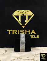 Montre de luxe en moissanite et diamant, entièrement sertie, en acier inoxydable, avec chiffres romains, design unisexe, par Trisha Jewels