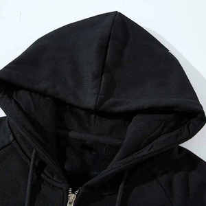 Sweat-shirt à capuche surdimensionné personnalisé Y2K avec graphique de chauve-souris en strass, streetwear, Harajuku, hip hop, gothique, noir, unisexe - Product Image 2