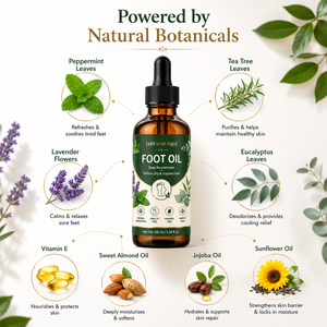 Huile pour les pieds à base de plantes de qualité supérieure, huile de soin des pieds, OEM, ODM, marque privée, vente en gros, fabricant, qualité d'exportation - Product Image 4