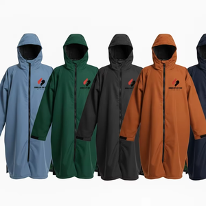 Custom Swim <b>Parka</b> <b>Jacket</b> Men <b>Waterproof</b> Long Hooded Fleece Winter Sports Team Wear OEM Bulk Supplier - Product Image 5