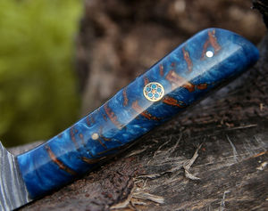 High Quality Customizable Japanese Style Damascus Cleaver Chef Camping <b>Knife</b> Damascus Steel <b>Blade</b> Serrated Edge Wood Handle - Product Image 5