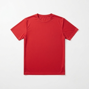 เสื้อยืดกีฬาโพลีเอสเตอร์แห้งเร็วแบบเรียบ OEM ODM รับทำโลโก้ เสื้อยืดออกกำลังกายฟิตเนสสำหรับผู้ชาย - Product Image 4