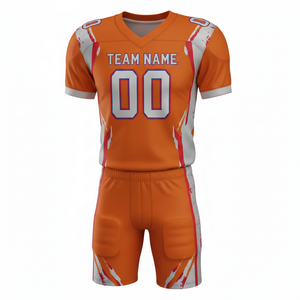 Conjunto de Uniforme de Fútbol Americano Personalizado con Logotipo Frontal, 100% Poliéster, Antibacteriano, de Secado Rápido, para Todas las Temporadas - Product Image 2