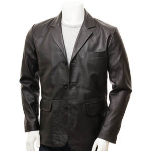 Suministro Directo de Fábrica, Chaqueta de Cuero para Hombre, Corte Ajustado, Chaqueta de Cuero Personalizada para Hombre, Cierre de Cremallera, Impermeable, Resistente al Viento, Estilo Urbano - Product Image 3