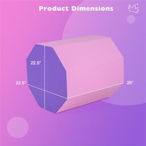 Tappetino Ottagonale Rosa Viola in Pelle Sintetica per Ginnastica, Tappeto per Acrobazie e Piegamenti, Accessorio per Attrezzatura Ginnica - Product Image 3