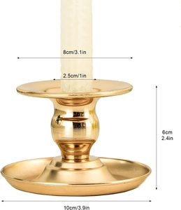 Gold Metal <b>Candle</b> Holders Pillar <b>Taper</b> <b>Candles</b> Decorative <b>Candle</b> Stands for Wedding Dining Home Decor - Product Image 5
